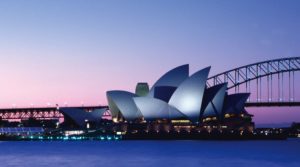 Sydney Opera House and Bridge night