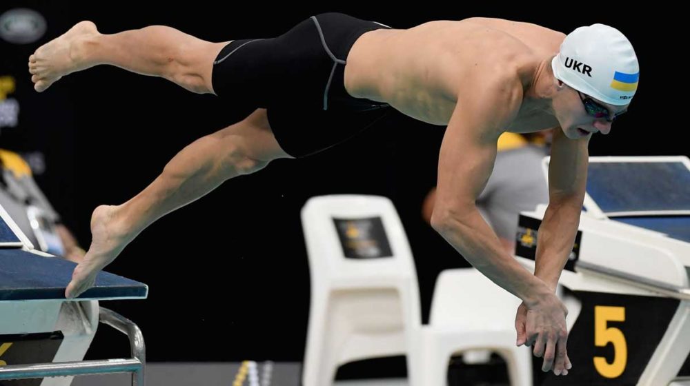 Ukrainian swimmer Bogdan Oksentiuk