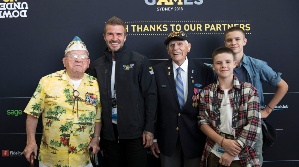 David Beckham, veterans and family