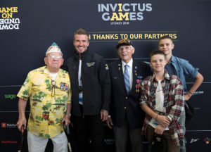 David Beckham, veterans and family