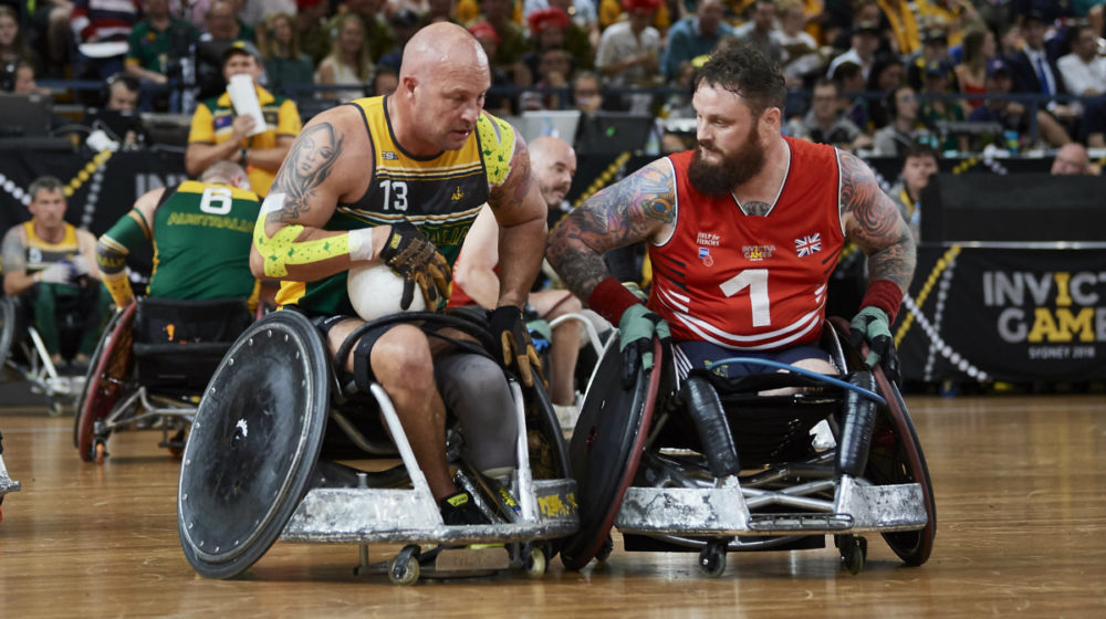 Australia and in UK in c;lose wheelchair rugby final.